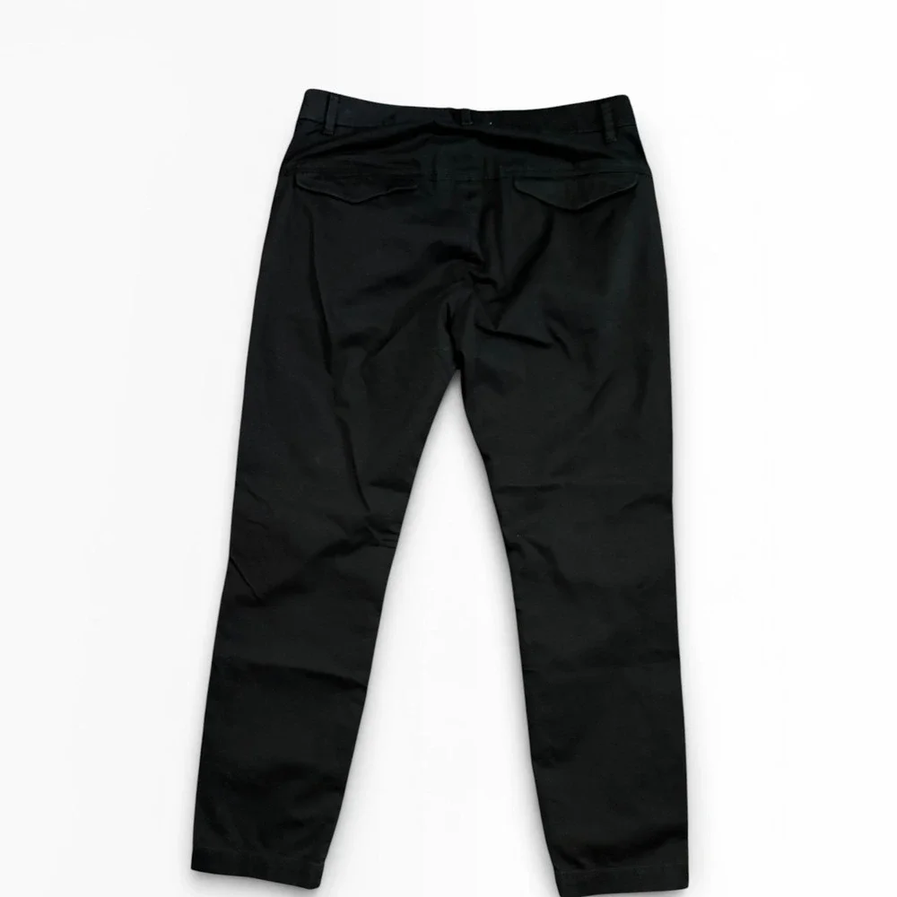 Nili Lotan Black Cotton Slim Fit Crop Chino Trousers Pants Size 2 USA 2609988‎